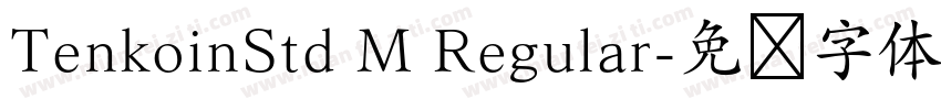 TenkoinStd M Regular字体转换